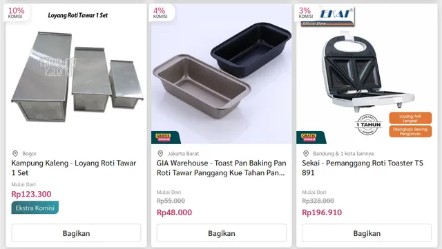 ide jualan 1000an dari roti tawar