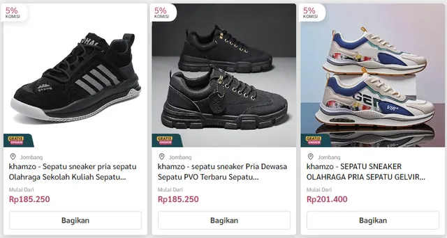 supplier sepatu murah tangan pertama