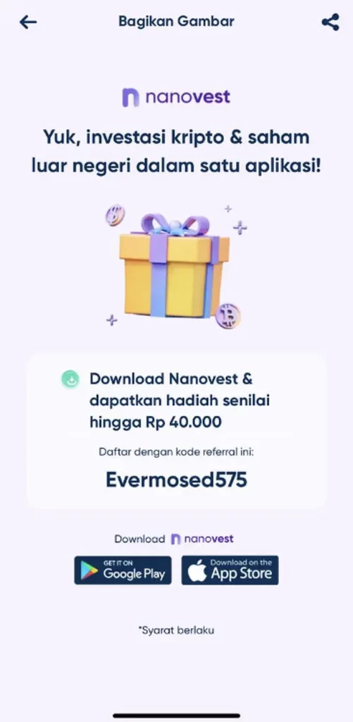 Cara Dapat Kode Referral Nano Vest Agar NBT Makin Nambah! kode referral nanovest