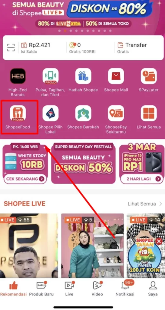 kode voucher shopee food