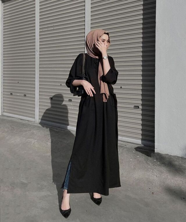 7 Tips Padukan Model Baju Gamis Polos Modern Terbaru 2023 Lebaran