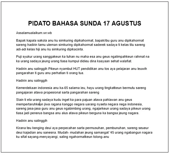 contoh pidato lomba 17 agustus