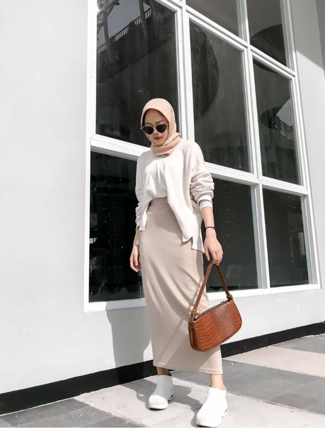 OOTD Rok Span Hijab