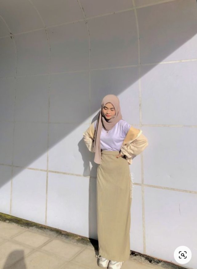 OOTD Rok Span Hijab