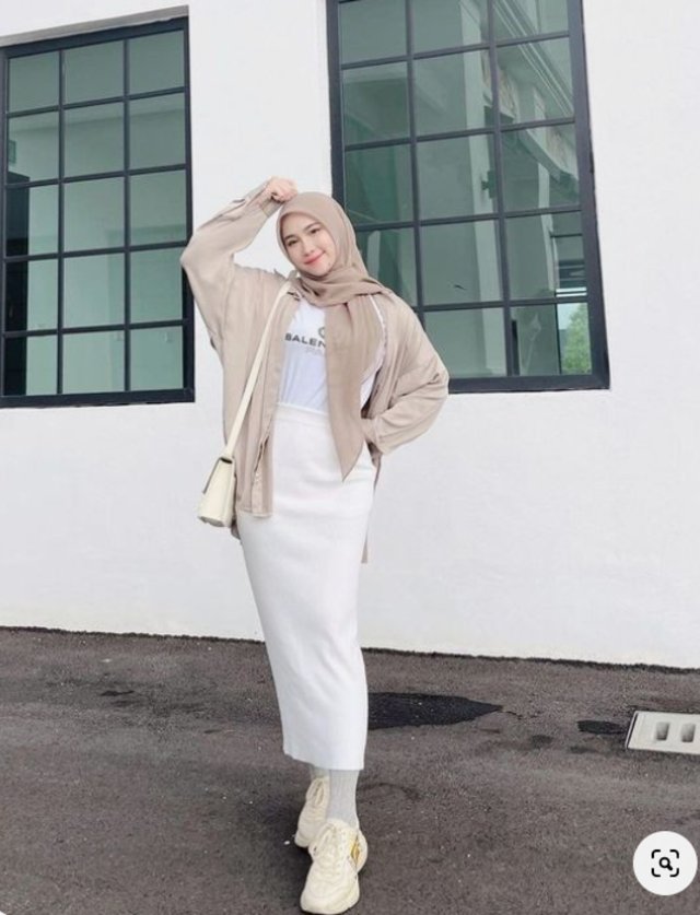 OOTD Rok Span Hijab