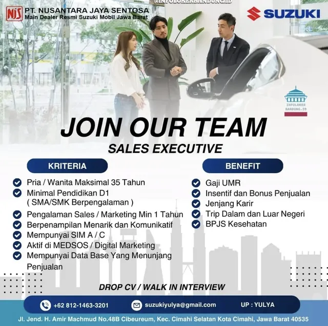 contoh iklan lowongan kerja dan surat lamarannya posisi sales