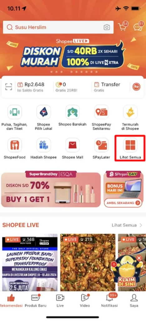 cara melihat kode voucher shopee saya