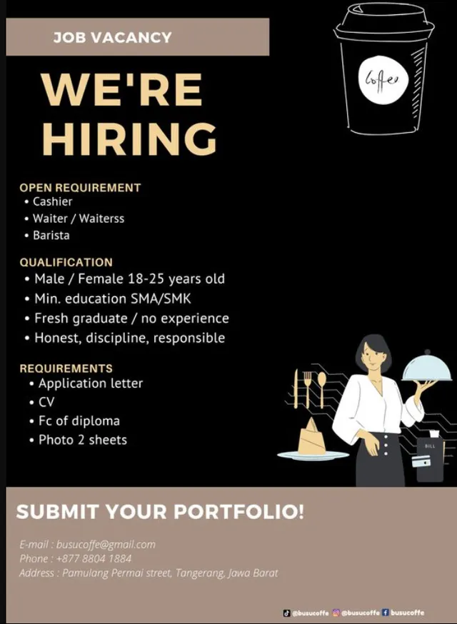 7 Contoh Lowongan Pekerjaan dalam Bahasa Inggris Beserta Surat Lamarannya contoh job vacancy