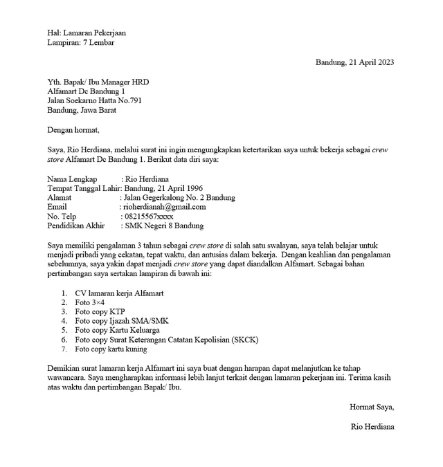 7 Cara Membuat Lamaran Kerja di Word dan Contohnya, Simak!