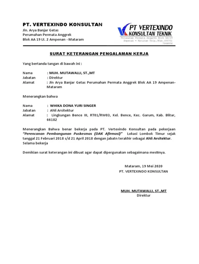 urutan persyaratan lamaran kerja