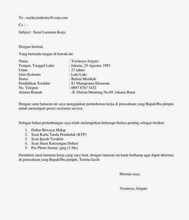 10 Contoh Surat Lamaran Kerja di Toko Berbagai Toko contoh surat lamaran kerja di swalayan
