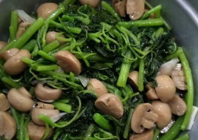 Tumis Bayam Jamur 