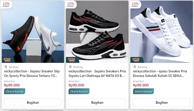 supplier sepatu murah tangan pertama